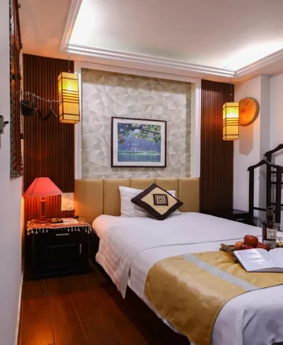 Einzelzimmer mit eigenem Bad — Art Hotel Ha Noi
